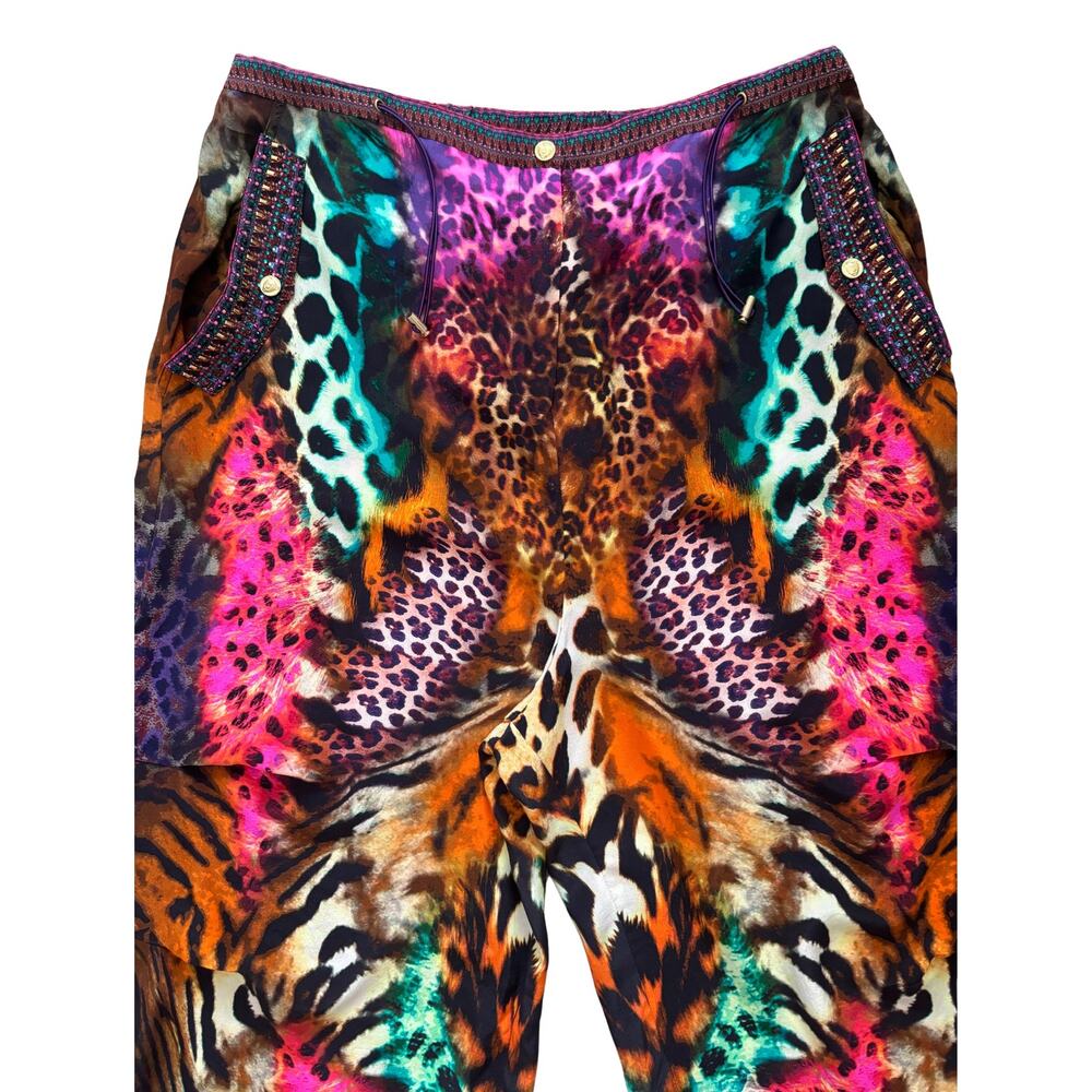 Camilla Surrealist Suspension Parachute Wide Leg Silk Pants Women’s Size L - Picture 4 of 13
